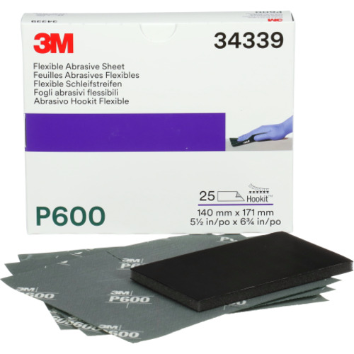 3M Hookit Flexible Abrasive Sheet 34339 P600 5.5″ × 6.8″